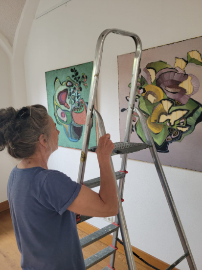 Aufbau der Ausstellung