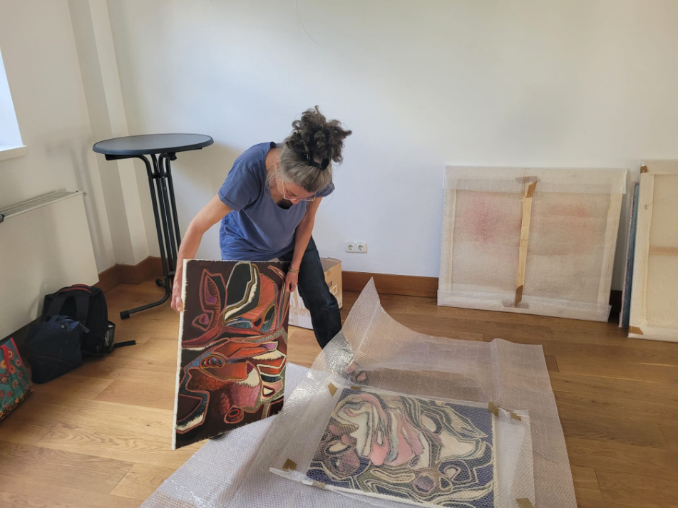 Aufbau der Ausstellung