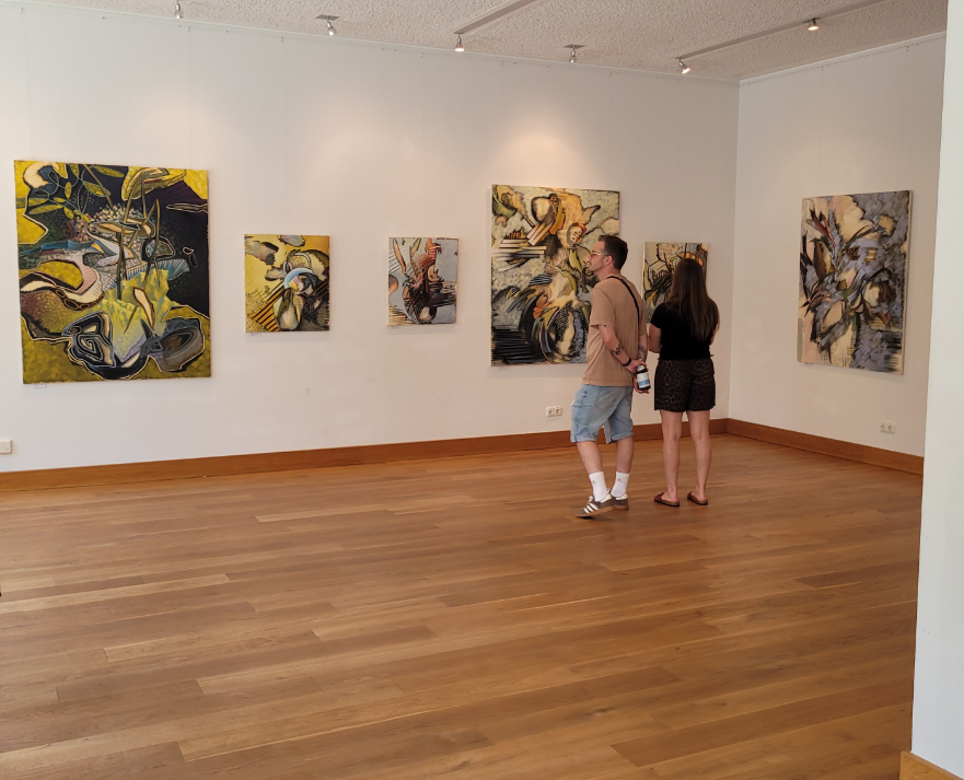 Aufbau der Ausstellung