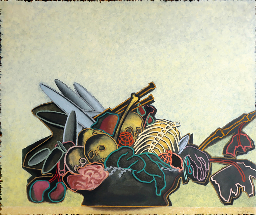 der Gipfel, 2025, 150 x 125 cm, Öl auf Leinwand  ©Ulrike Schüler